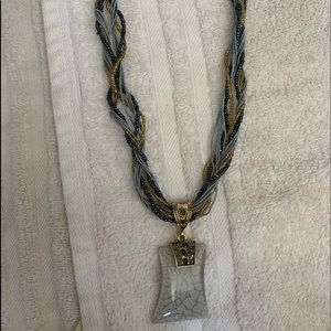 16 inch necklace, the piece in the center slides